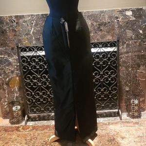 Long thick satin skirt